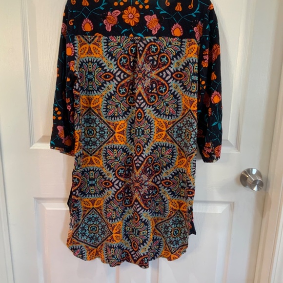 ANTHROPOLOGIE FIG & FLOWER FLORAL TUNIC SIZE M - Picture 4 of 9
